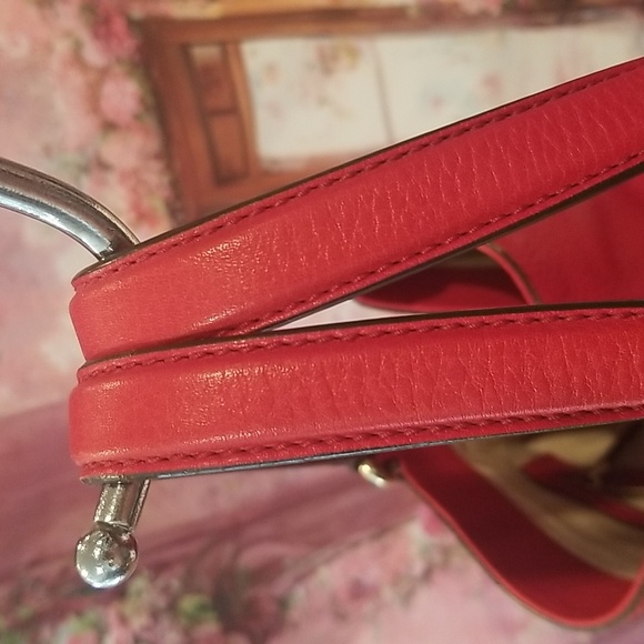 GUCCI SOHO SHOULDER BAG LEATHER LARGE RED - Picture 12 of 16